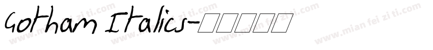 Gotham Italics字体转换